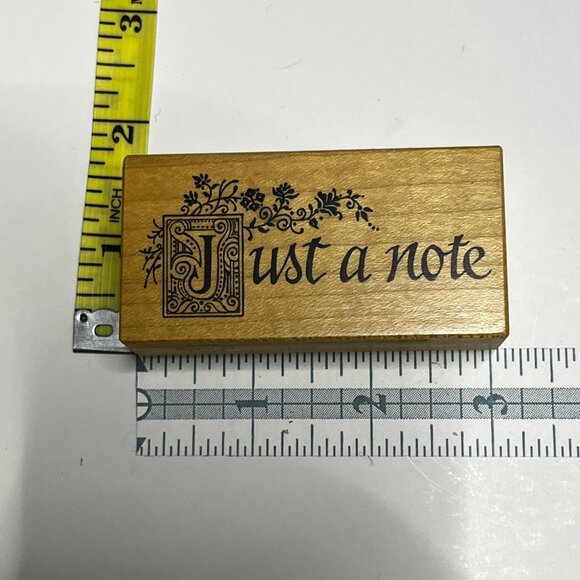 PSX Just A Note Ivy Floral Flowers E510 Wood Mounted Rubber Stamp - Picture 5 of 5